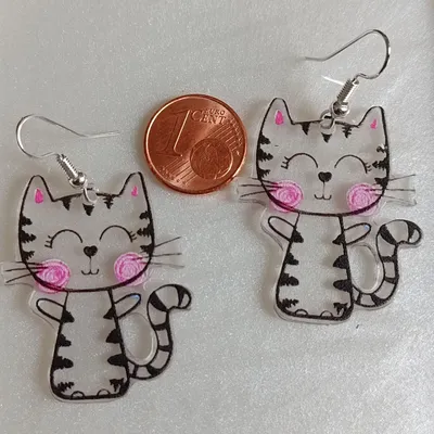 Boucles d'oreilles chat 